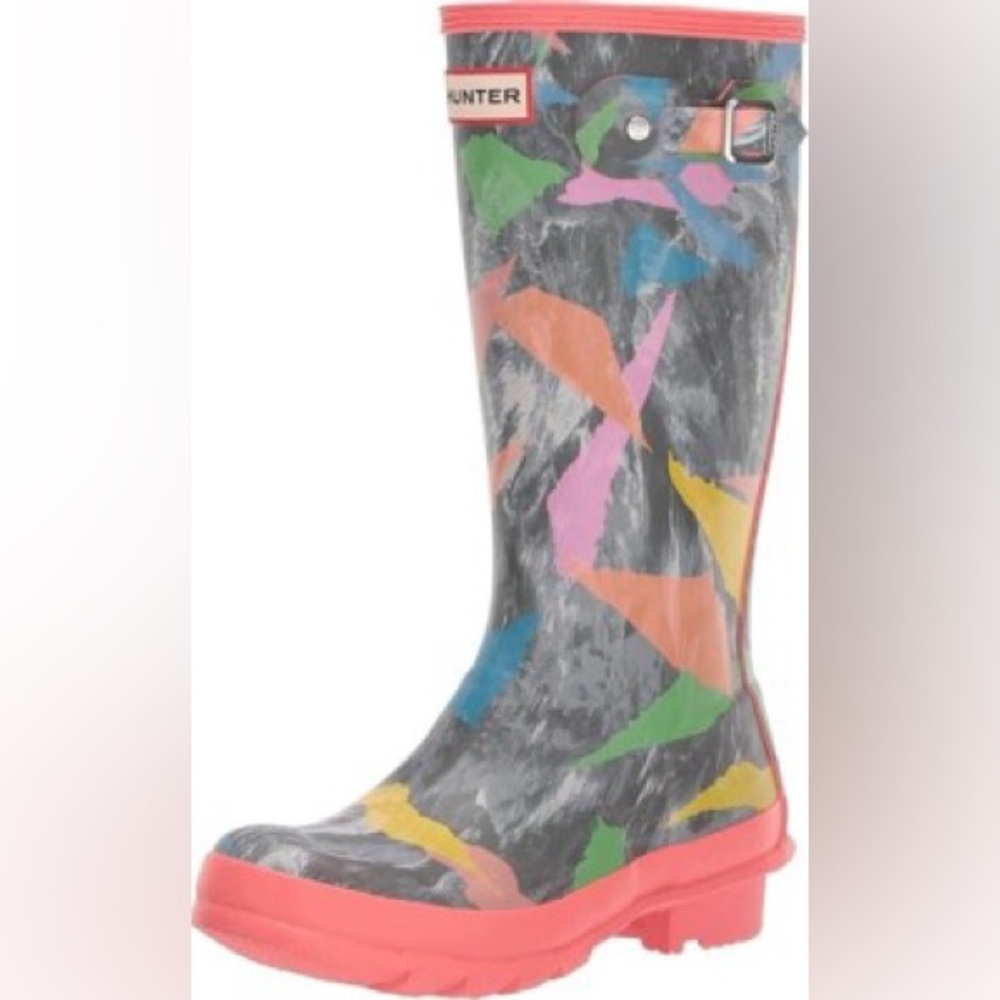 Hunter Kids Original Storm/Rain Boots Camo Rhythmic Pink